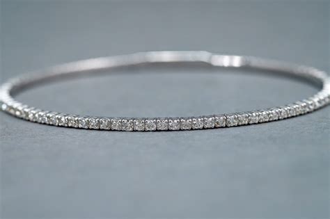 thin diamond bracelet white gold.